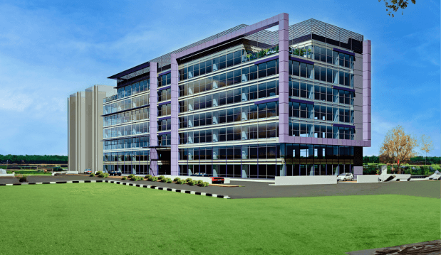 Pavilion exterior with modern architecture.