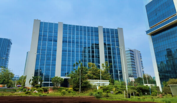 Prestige Tech Platina Building 1 with a sleek and modern design.