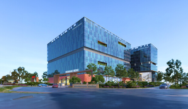 SSG Hospital building with contemporary design.